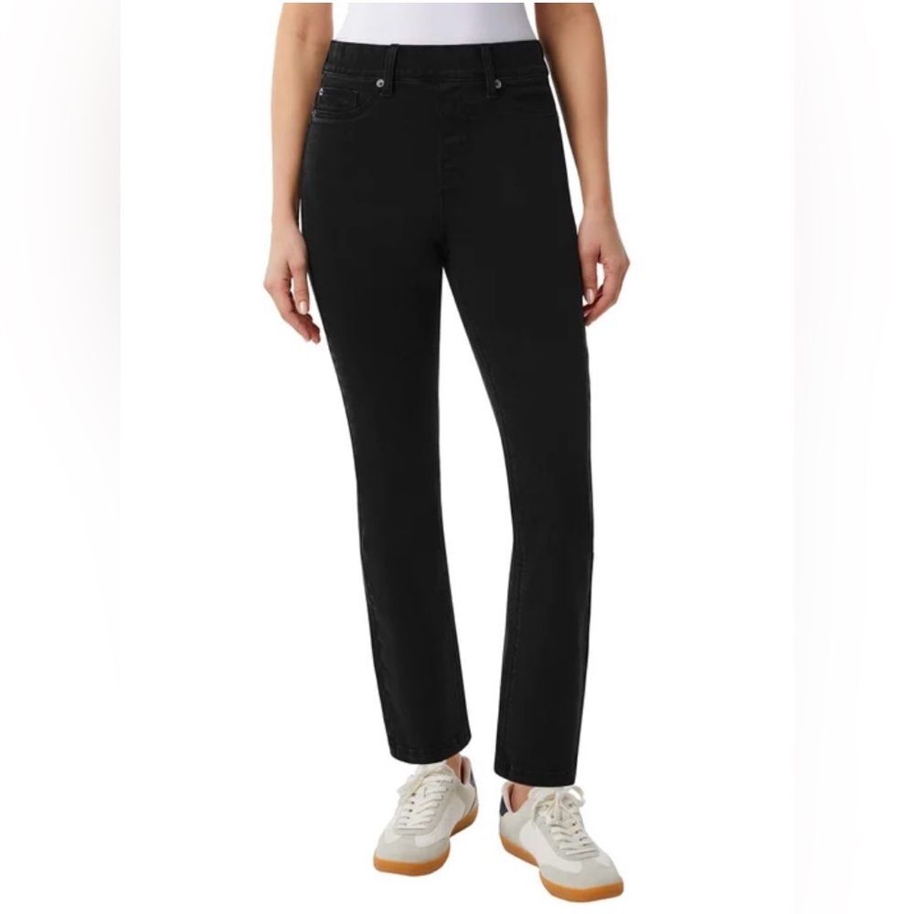 NWT 32 Degrees Black Pull On Stretch Jeans Size L 12/14